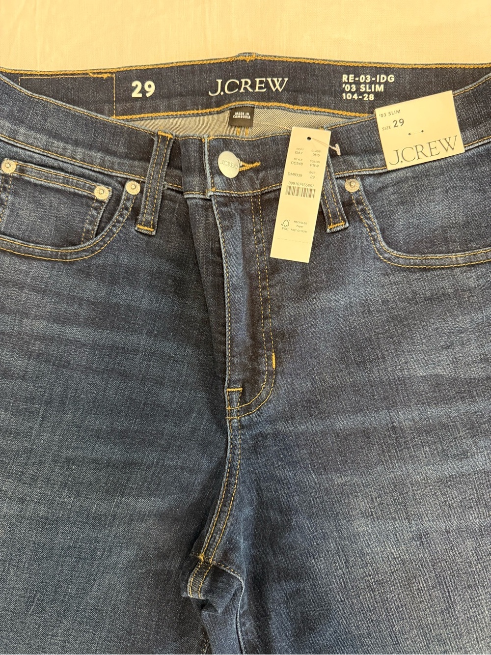 J. Crew Ladies Slim Jeans in Dark Indigo Blue, Size 29